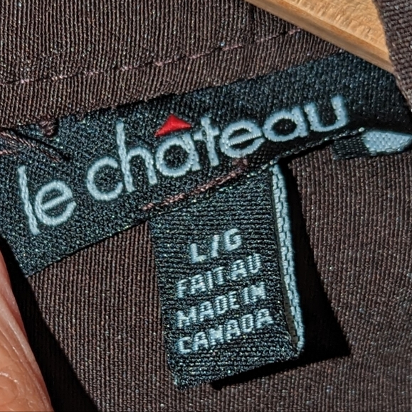 Le Chateau dark brown work dress, size medium by fit. Made in Canada. - Picture 4 of 5